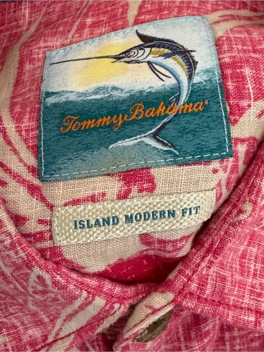 Tommy Bahama Pink Pineapple 100% Linen Hawaiian Island Button Up Camp Shirt XL